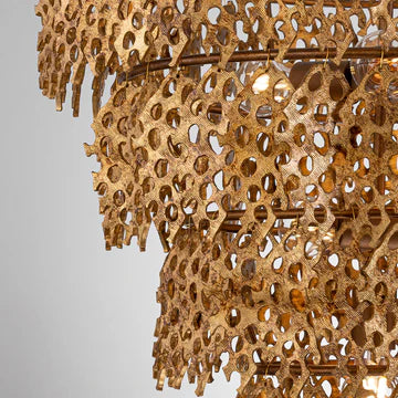 Lucas McKearn Coral Luxe Pendant – Gold Leaf 4 Tier