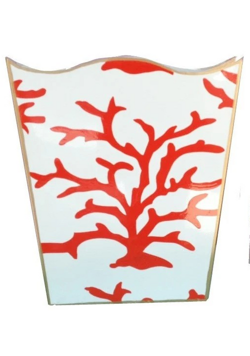 Bargain Basement Dana Gibson Coral Design Wastebasket