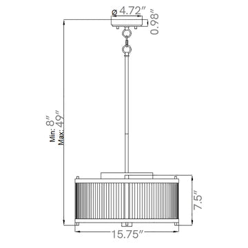 Lucas McKearn Corona 3 Light Pendant in White