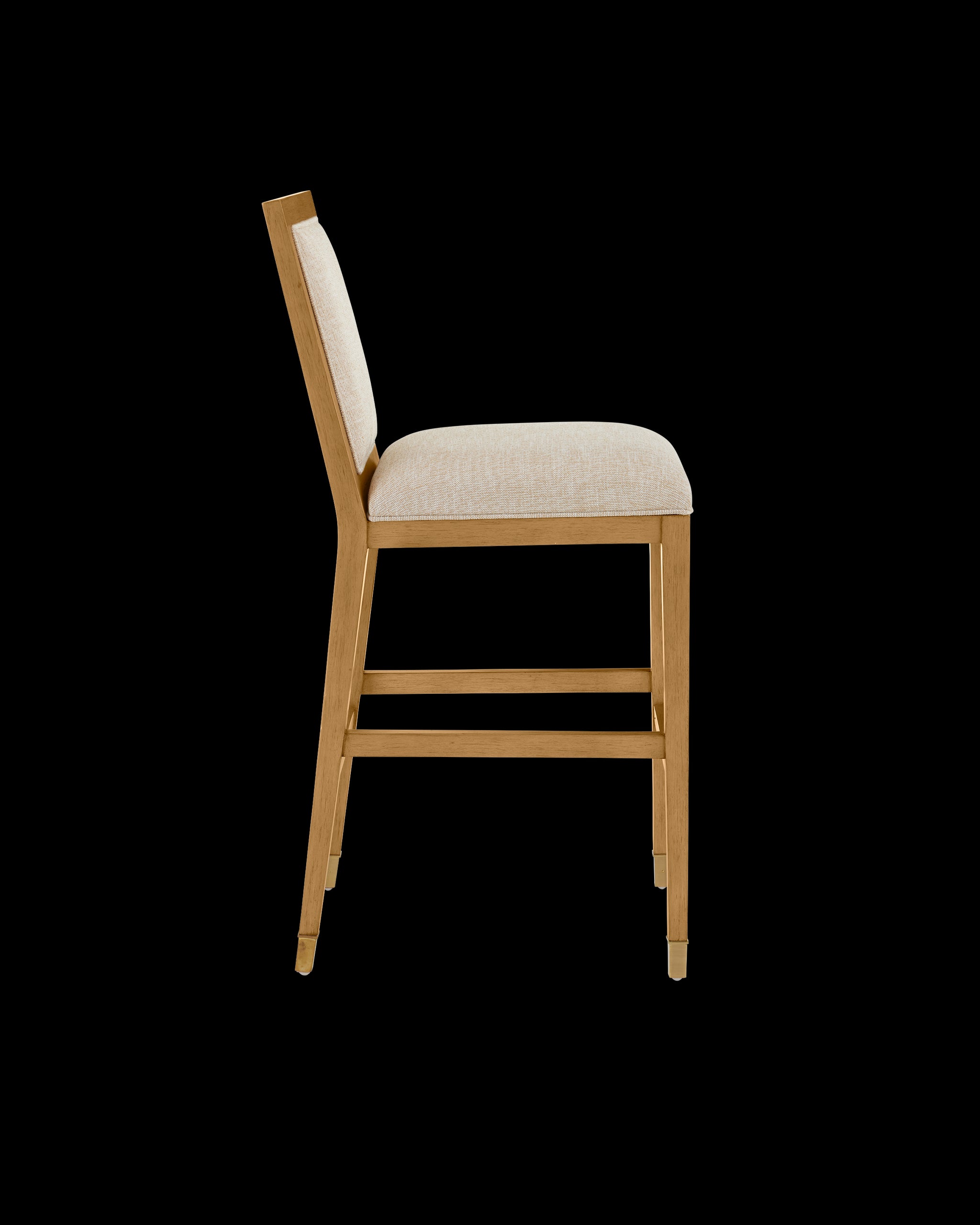Currey & Company Santos Sea Sand Bar Stool, Liller Malt