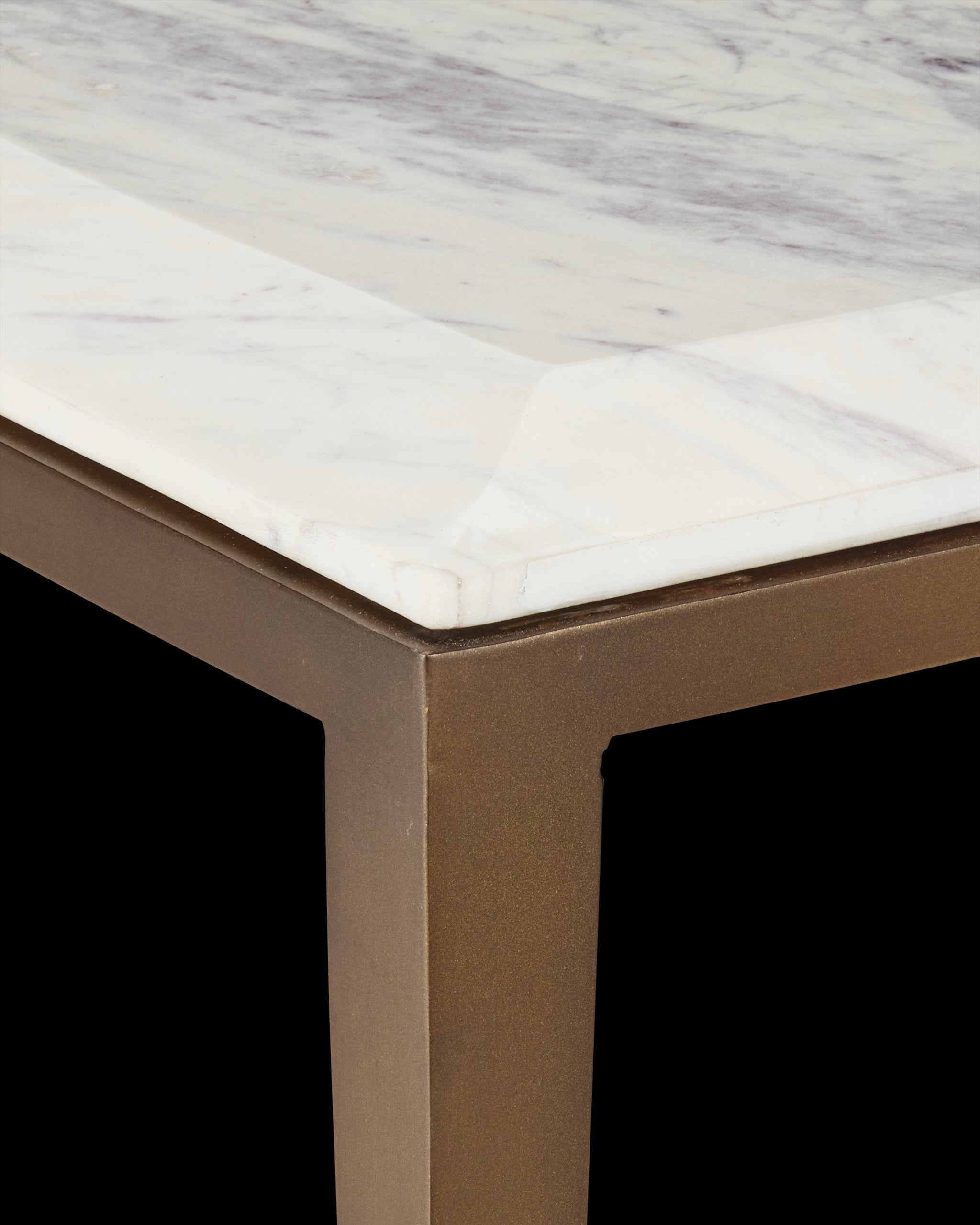 Currey & Company Oblique Marble Cocktail Table
