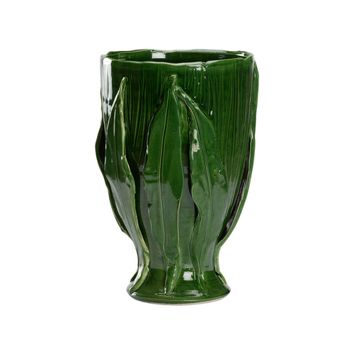 Chelsea House Umbria Footed Vase Green