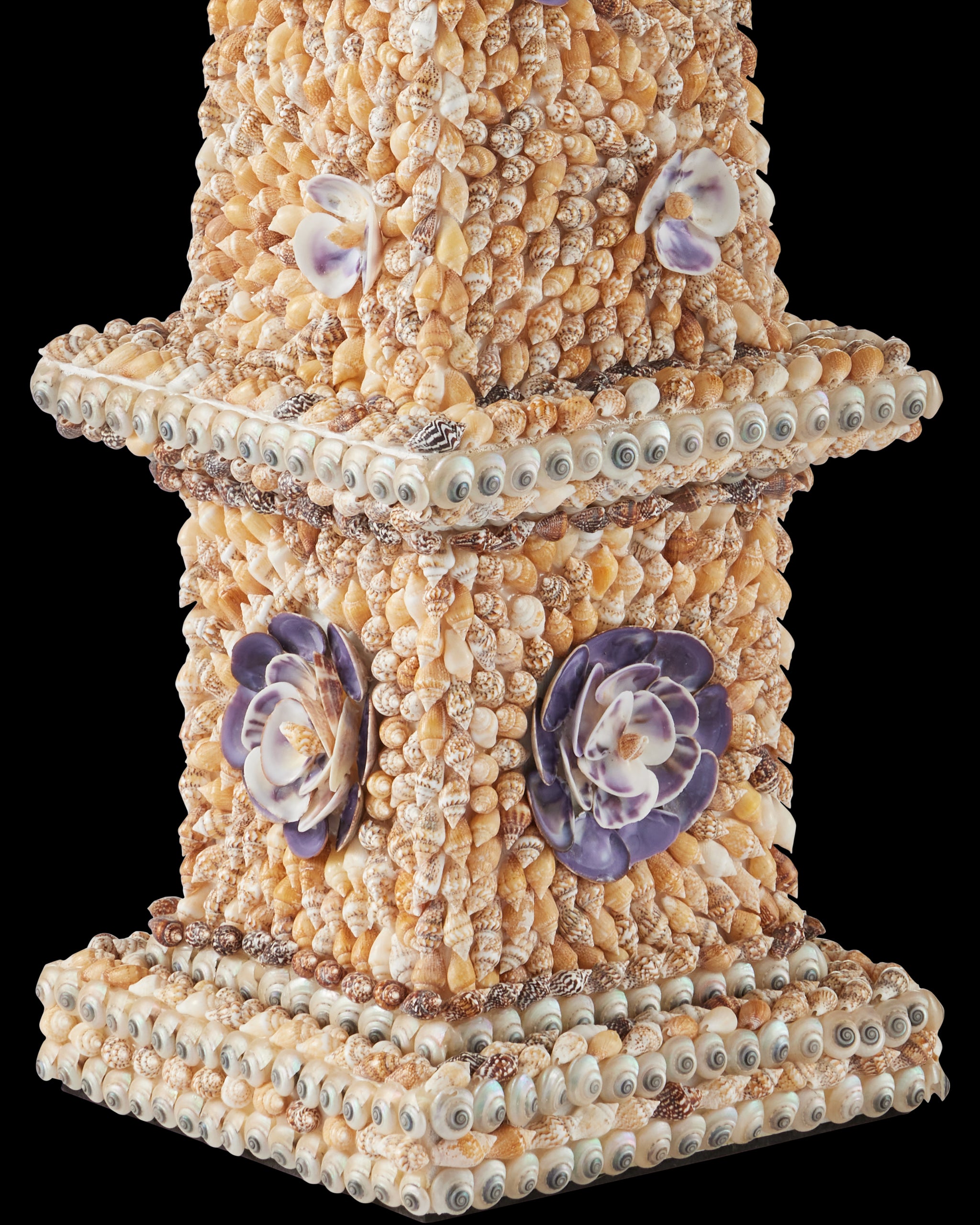 Currey & Company Coquillage Short Obelisk