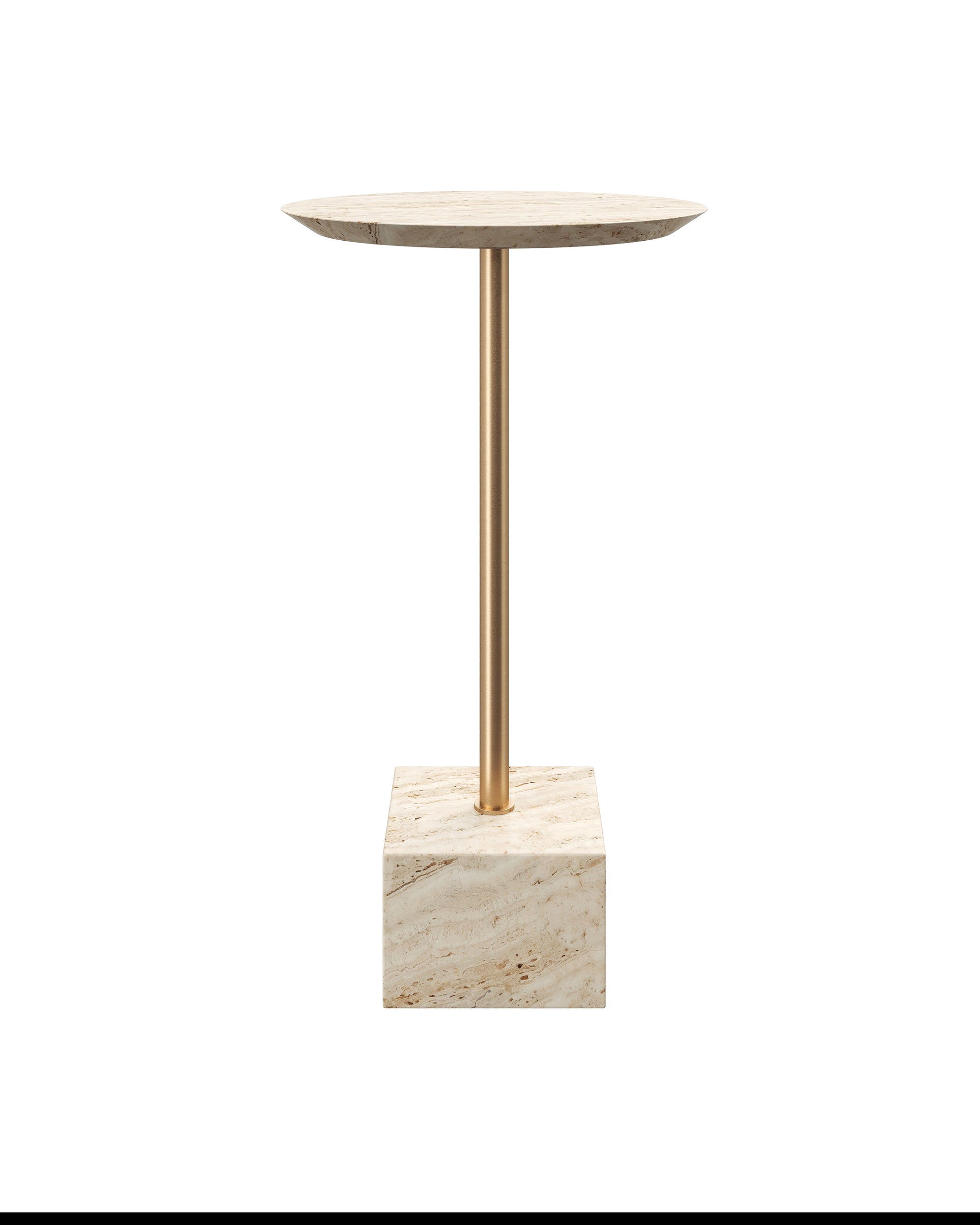 Currey & Company Prado Travertine Drinks Table