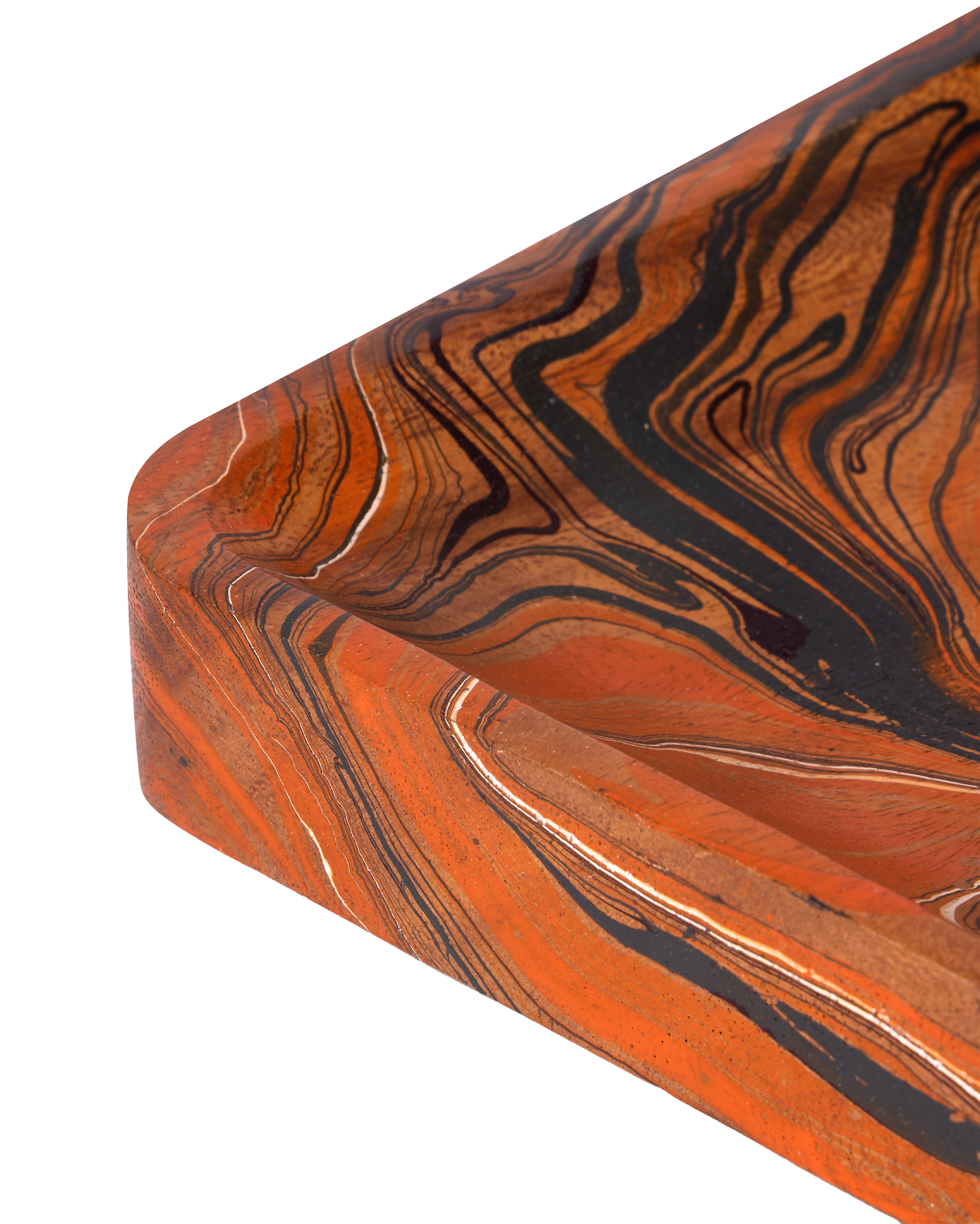 Currey & Company Divine Orange Tray Set Of 2
