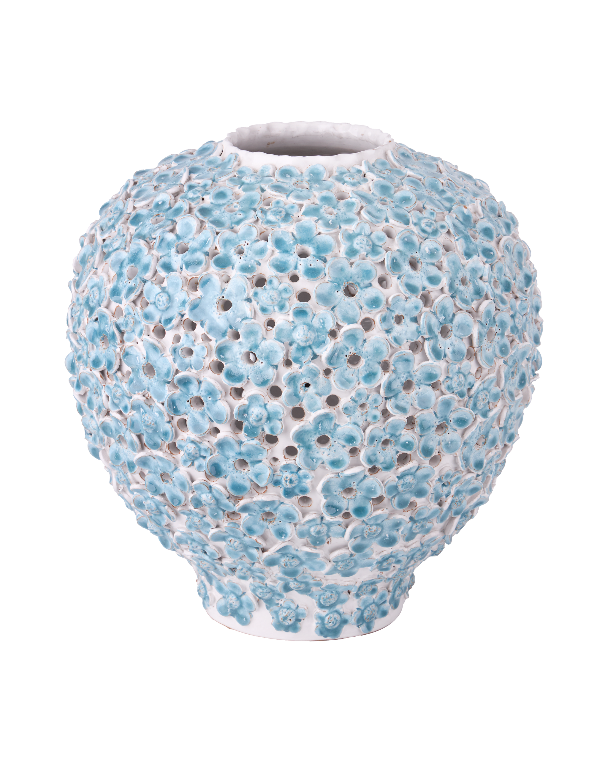 Currey And Company Daisy Blue Large Vase