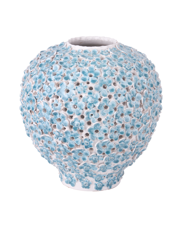 Currey And Company Daisy Blue Large Vase