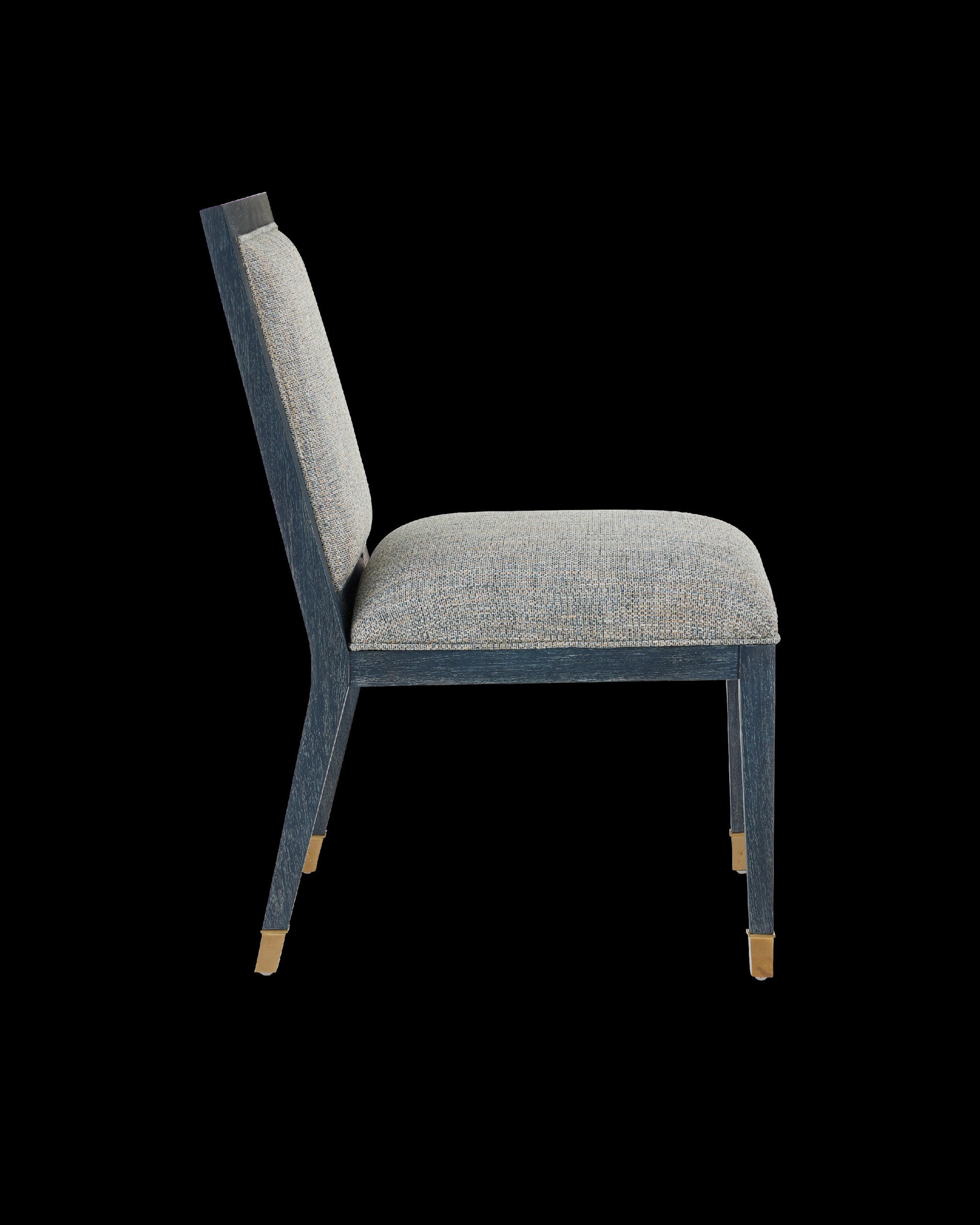 Currey & Company Santos Vintage Navy Side Chair, Barrett Dusk