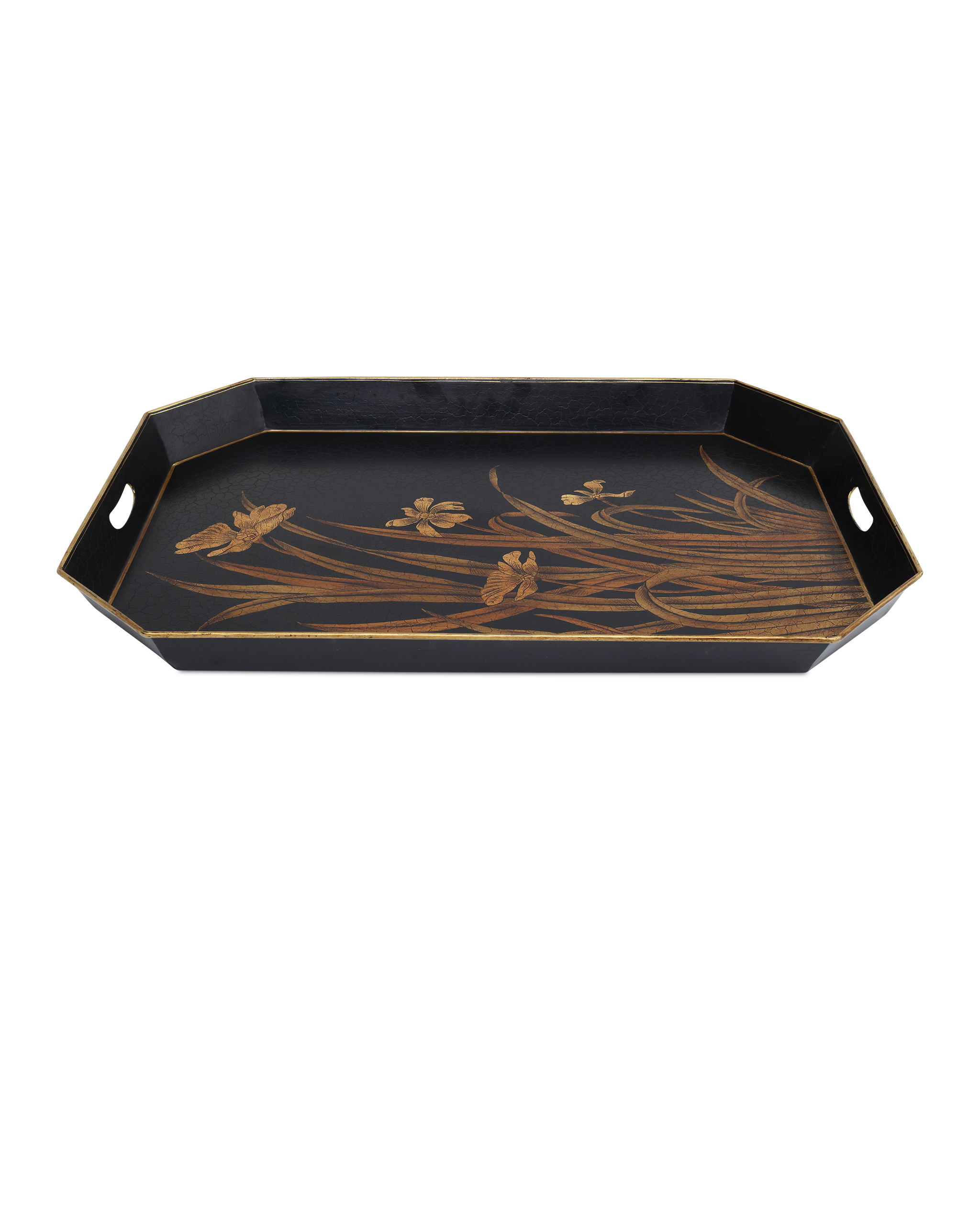 Currey And Company Glasshouse Tole Tray Set Of 2