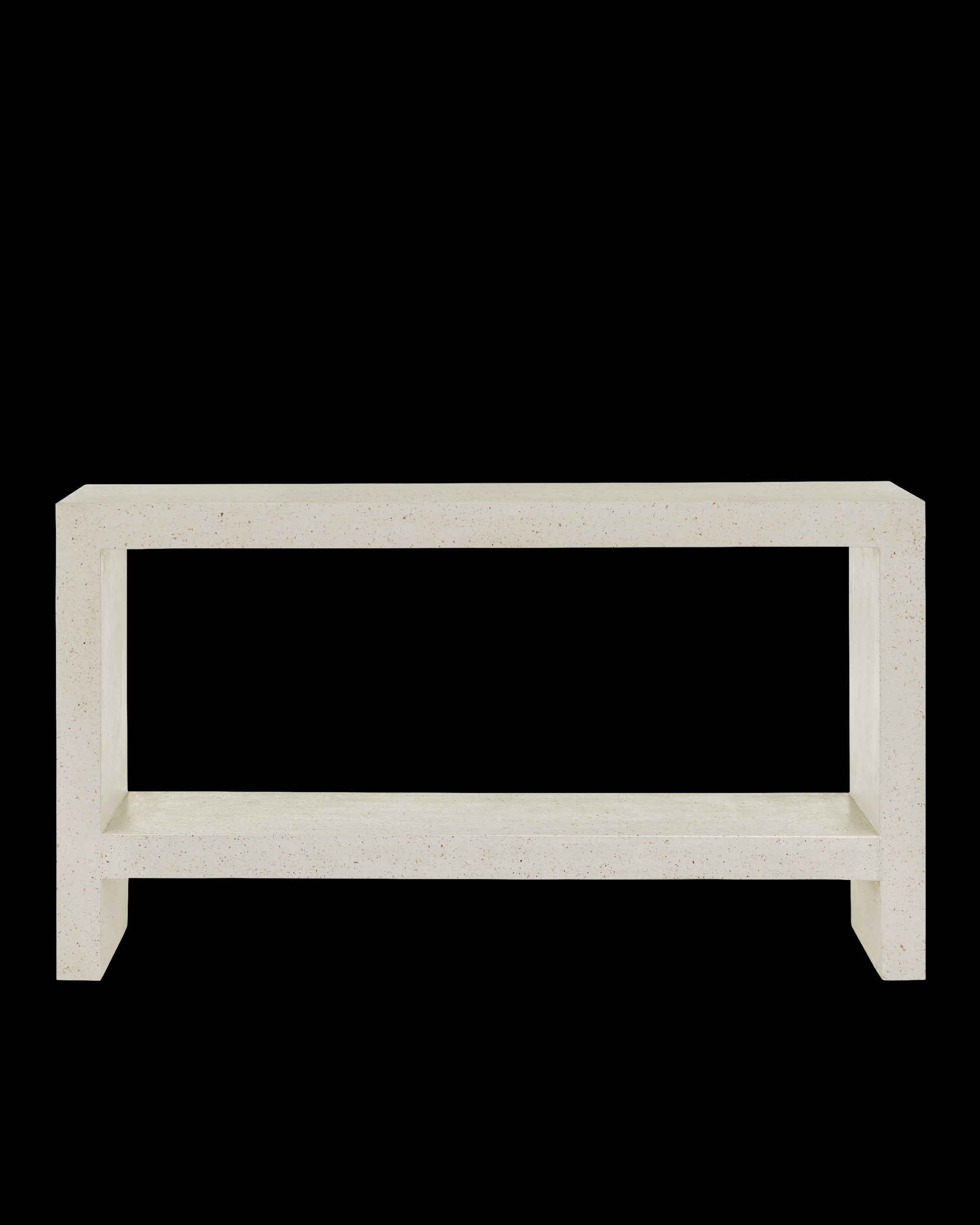 Currey & Company Carson Ivory Terrazzo Console Table