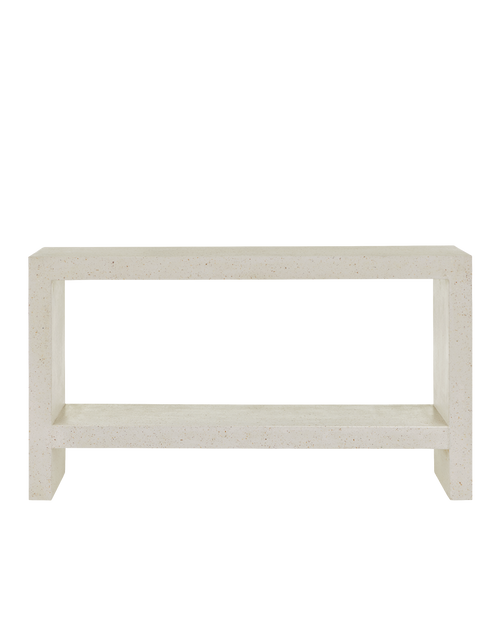 Currey & Company Carson Ivory Terrazzo Console Table