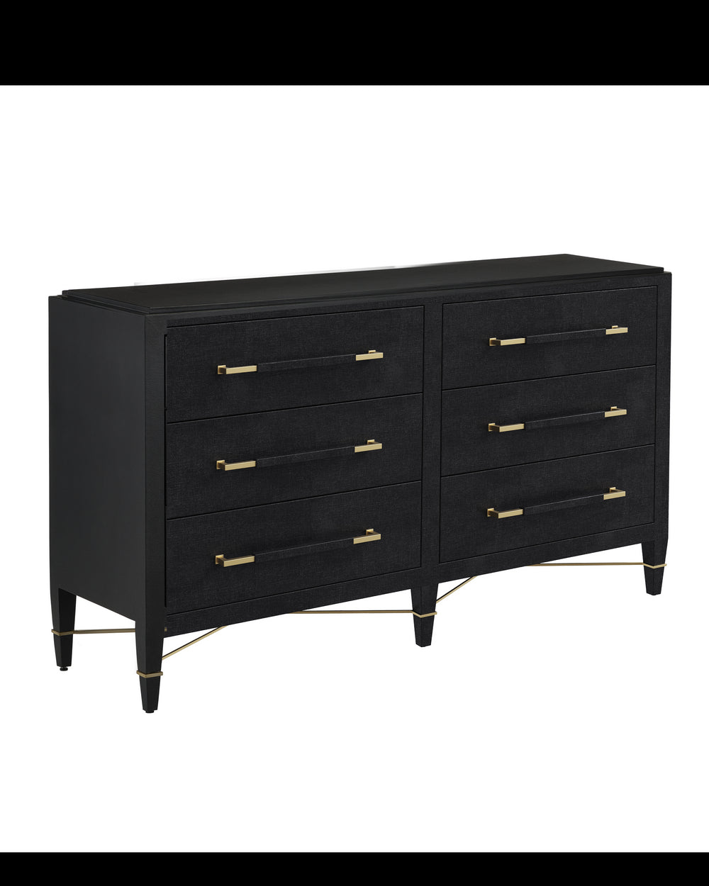 Currey & Company Verona Black Six Drawer Chest