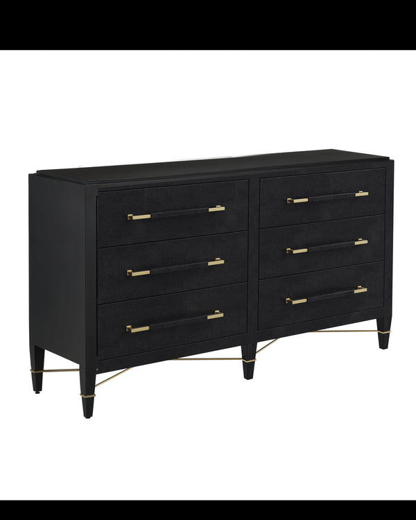 Currey & Company Verona Black Six Drawer Chest