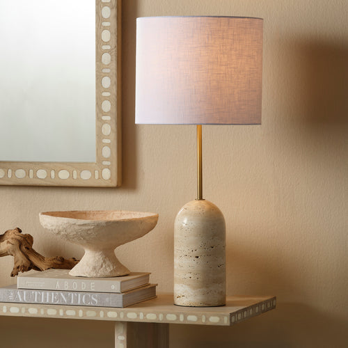 Jamie Young Holt Table Lamp In Travertine