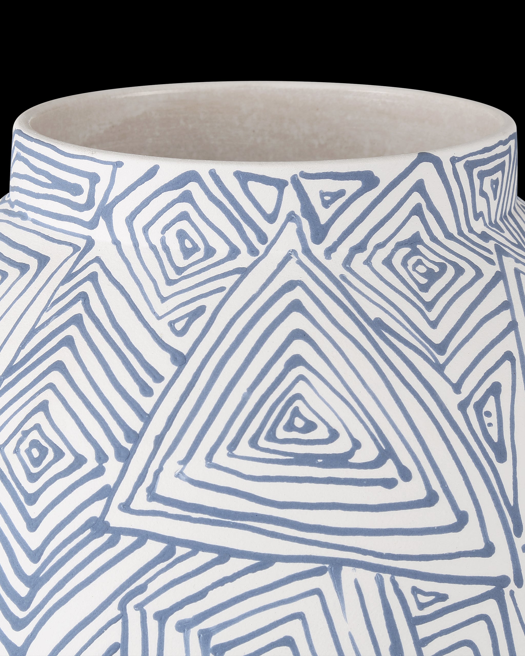 Currey & Company Blue Zag Large Vase