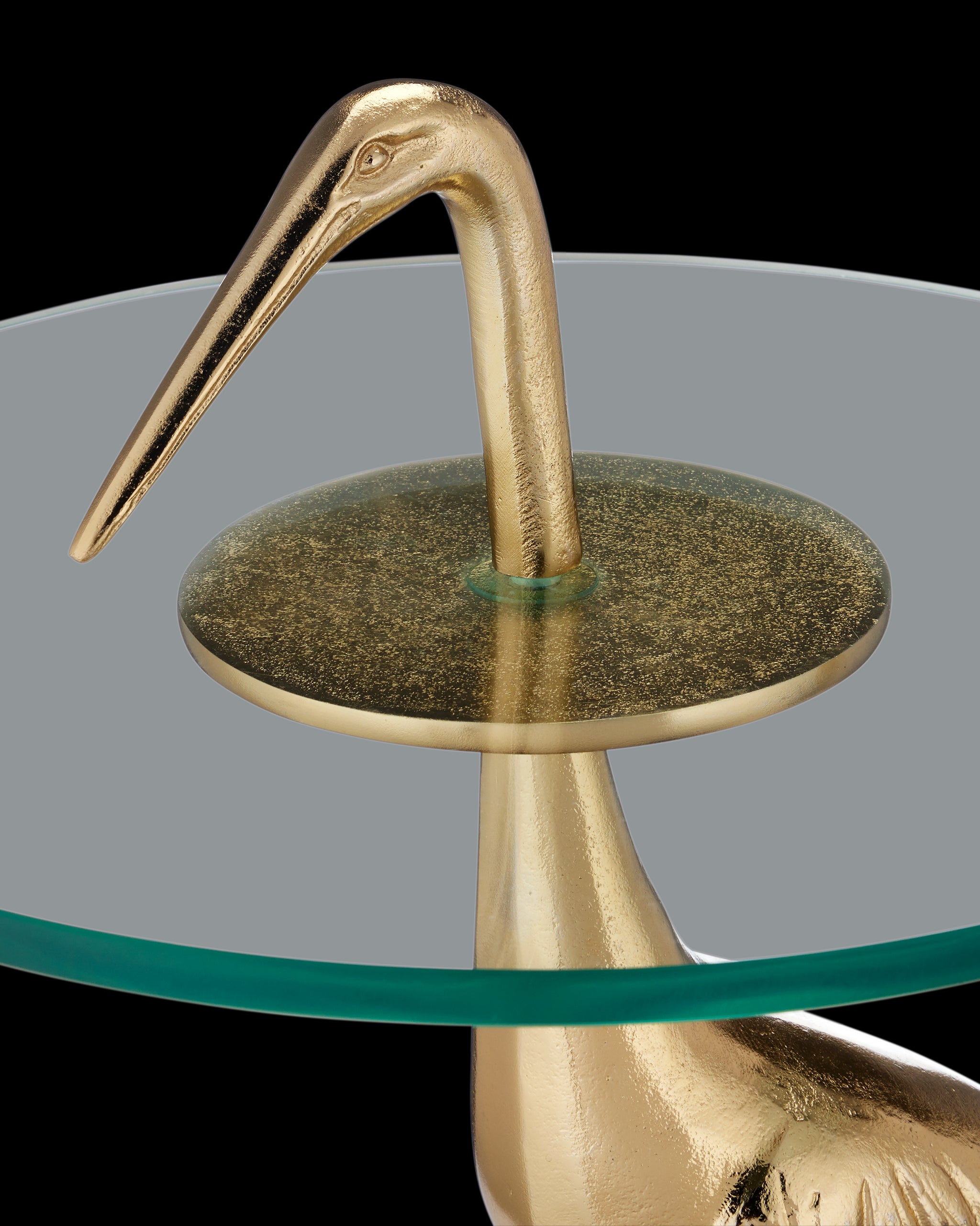 Currey & Company Crane Brass Accent Table