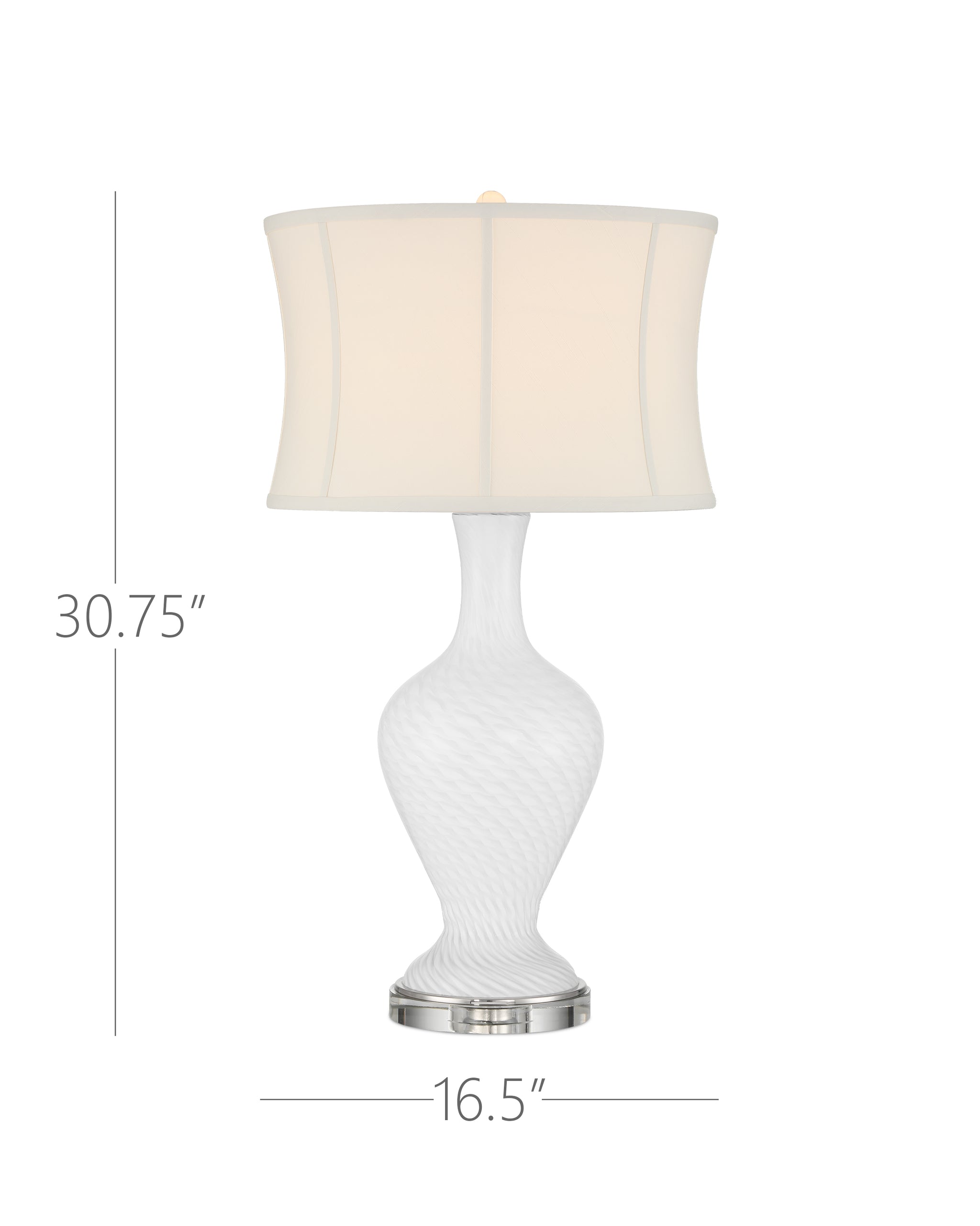 Currey & Company Zeta White Table Lamp