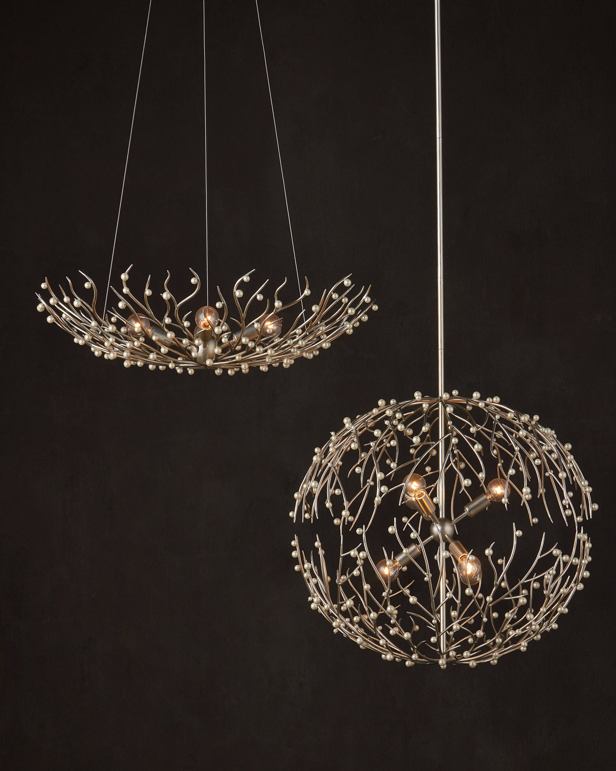 Currey & Company Shinju Pearl Bowl Chandelier