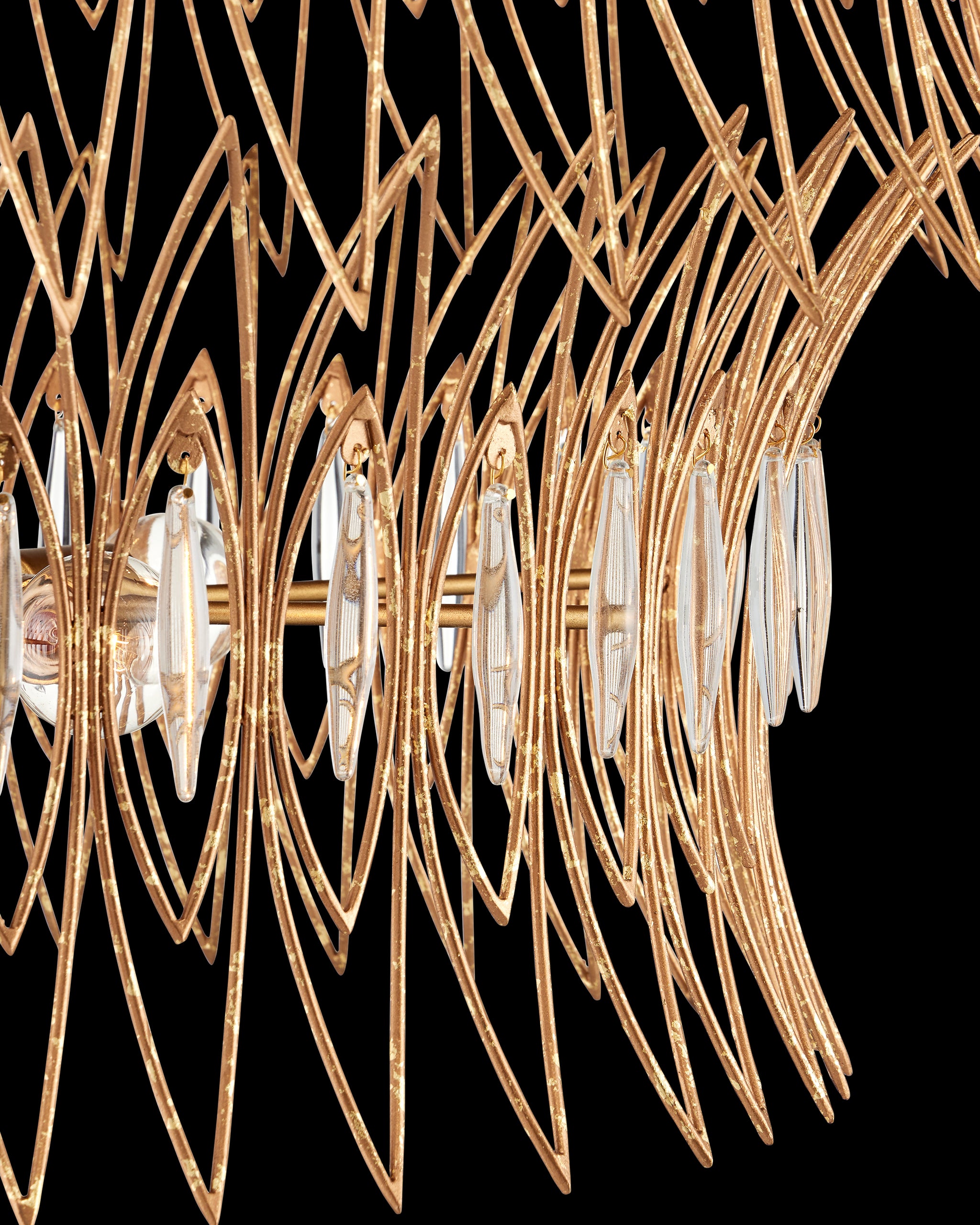 Currey & Company Marquise Medium Gold Chandelier