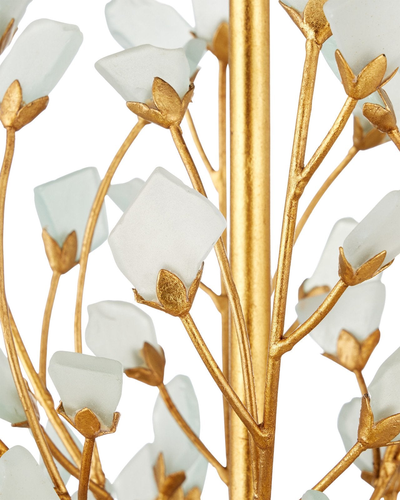Currey & Company Fiorella 34" Contemporary Gold Leaf 12 Light Chandelier