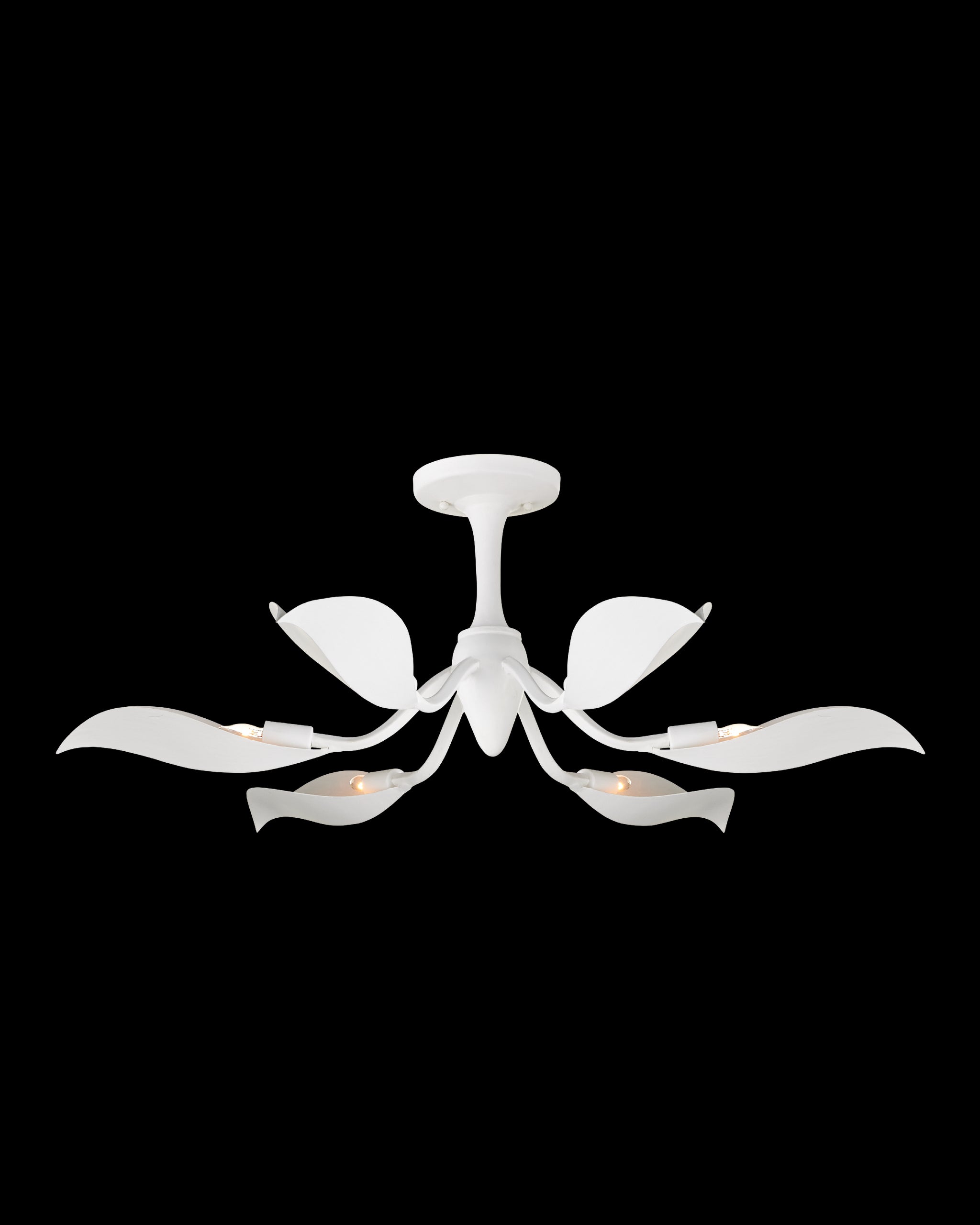 Currey & Company Snowflower Semi Flush Mount