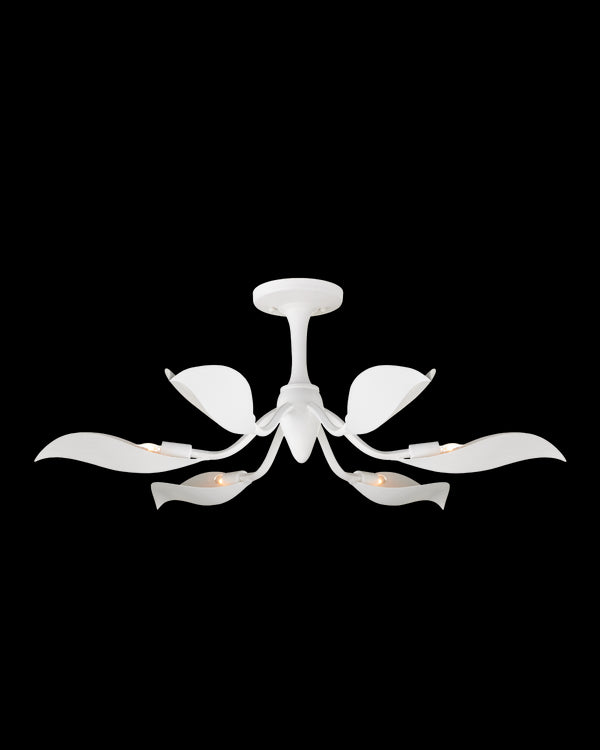 Currey & Company Snowflower Semi Flush Mount