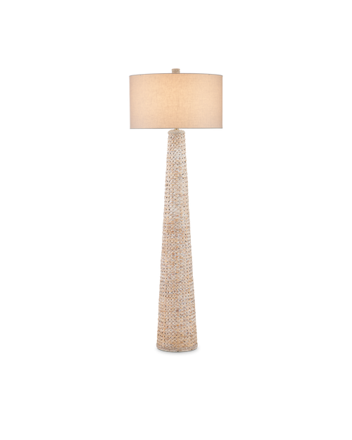 Currey & Company Birdsong Whitewash Floor Lamp