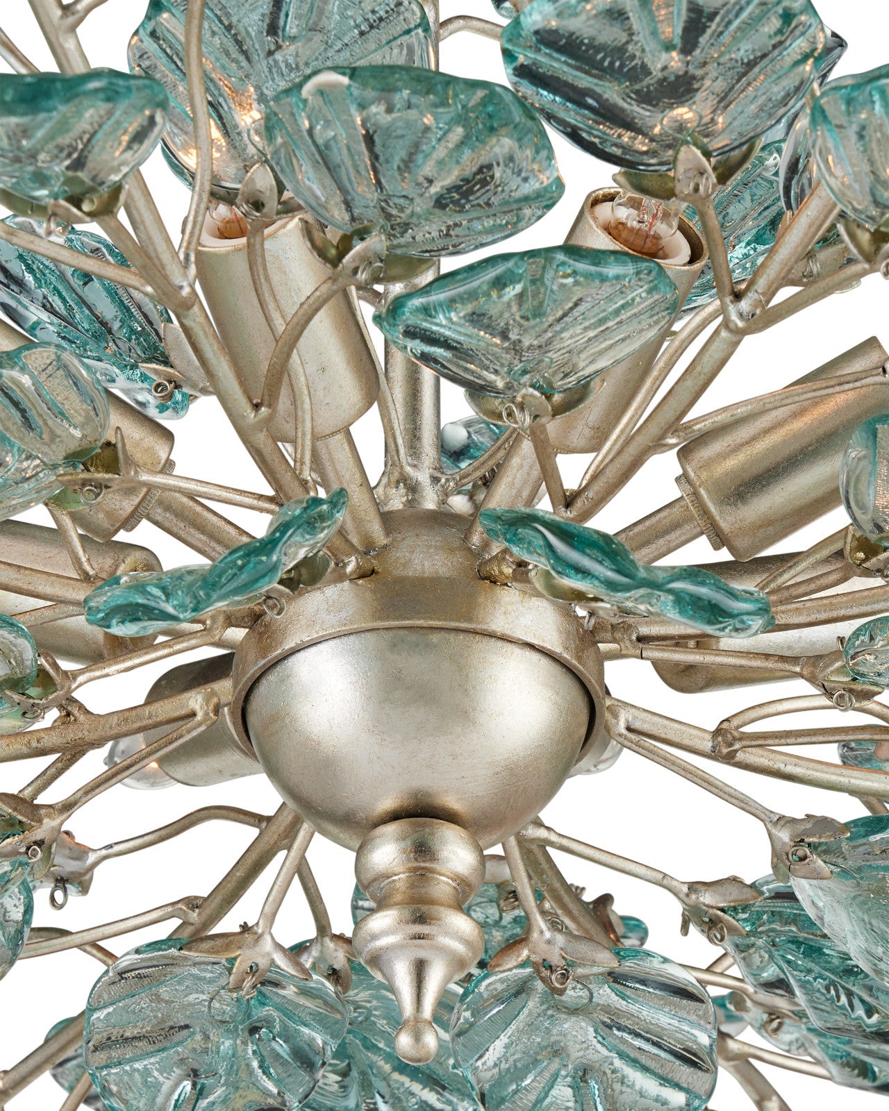Currey & Company 36" Baobab Medium Silver 8 Light Chandelier