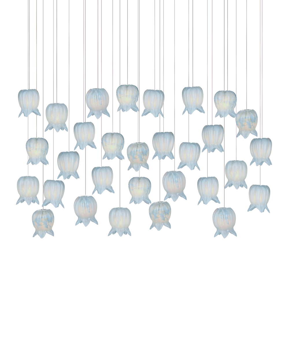 Currey And Company Polpo 30 Light Linear Multi Drop Pendant