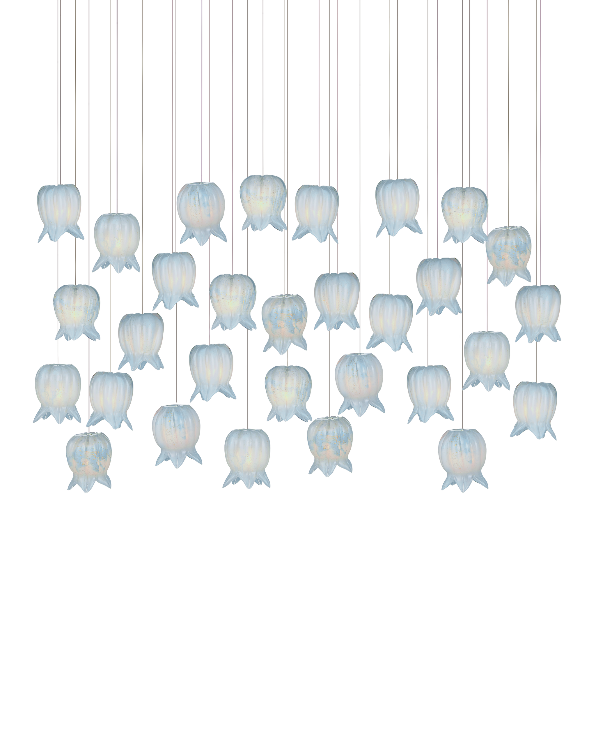 Currey And Company Polpo 30 Light Linear Multi Drop Pendant