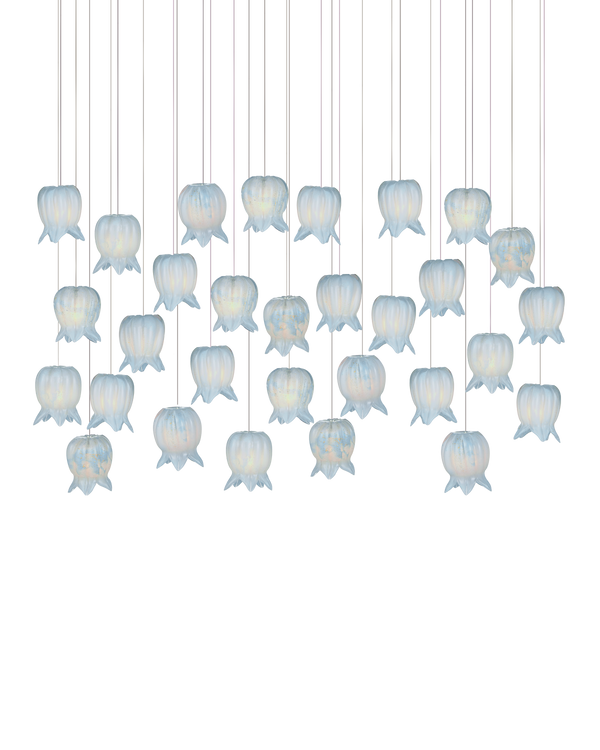 Currey And Company Polpo 30 Light Linear Multi Drop Pendant