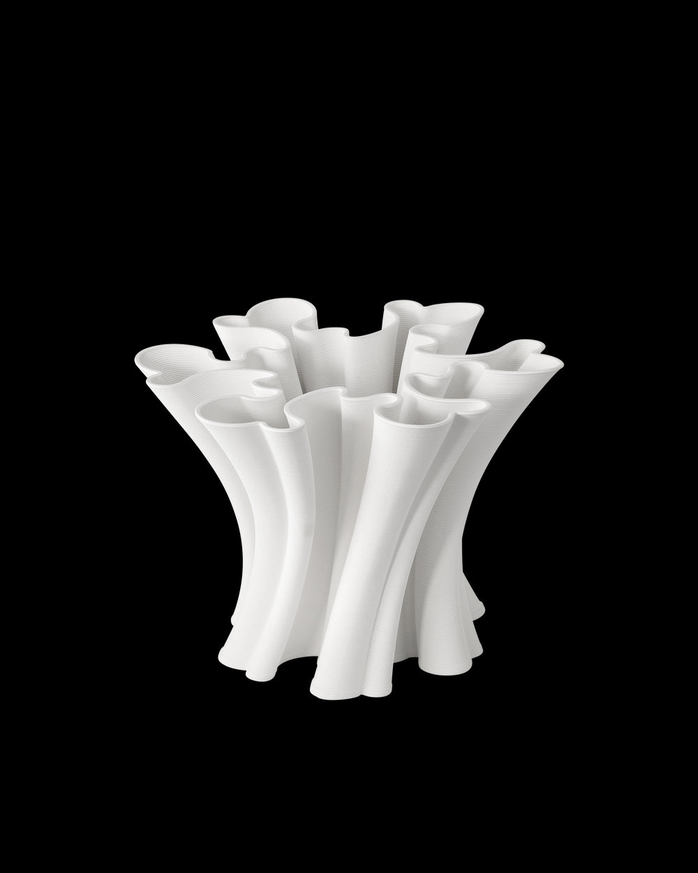 Currey & Company Godet Twist White Vase