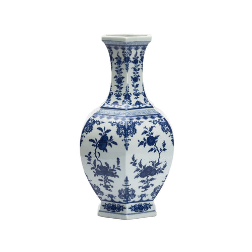 Chelsea House Dynasty Blue And White Flower Vase