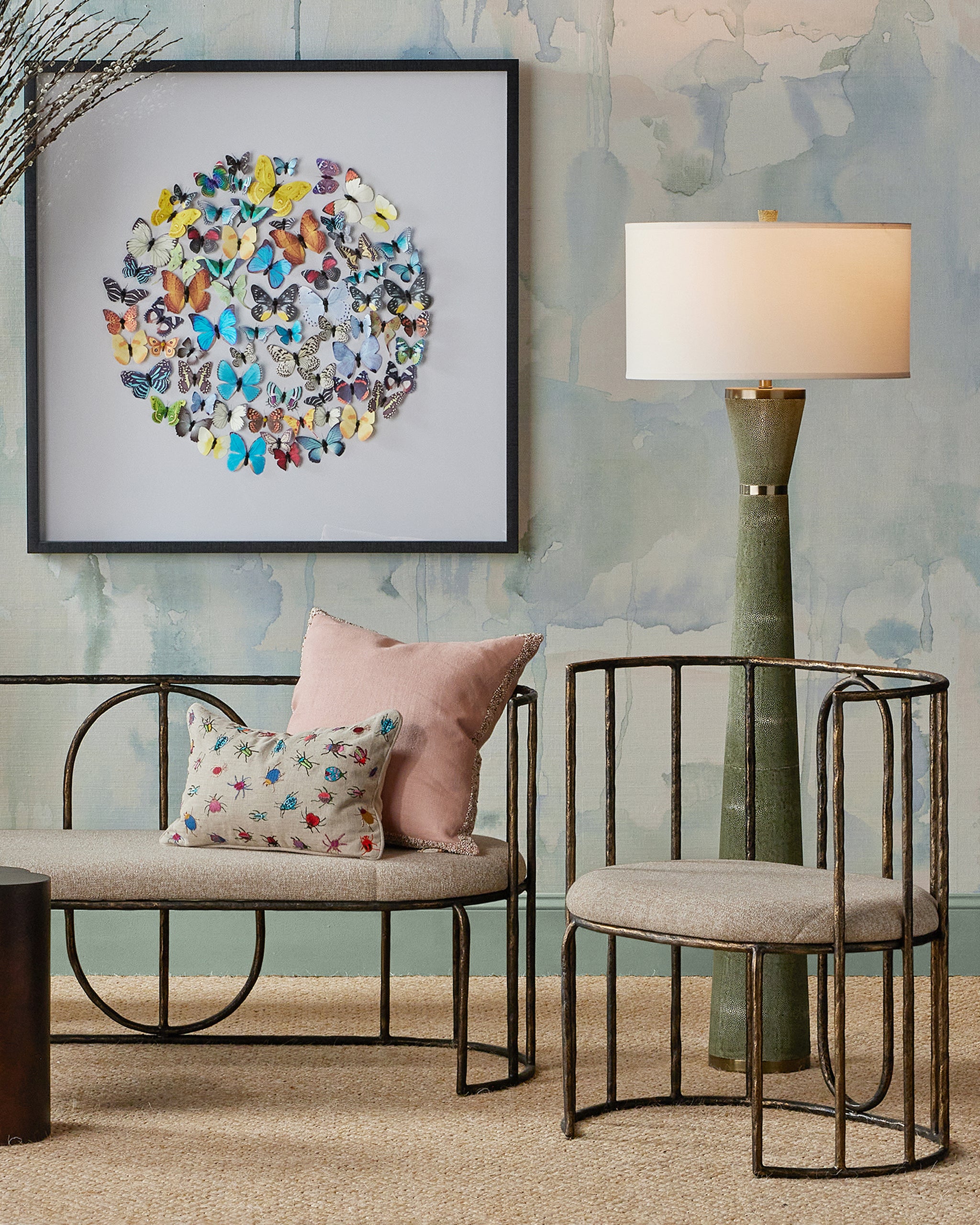 Currey & Company Galuchat Hourglass Floor Lamp