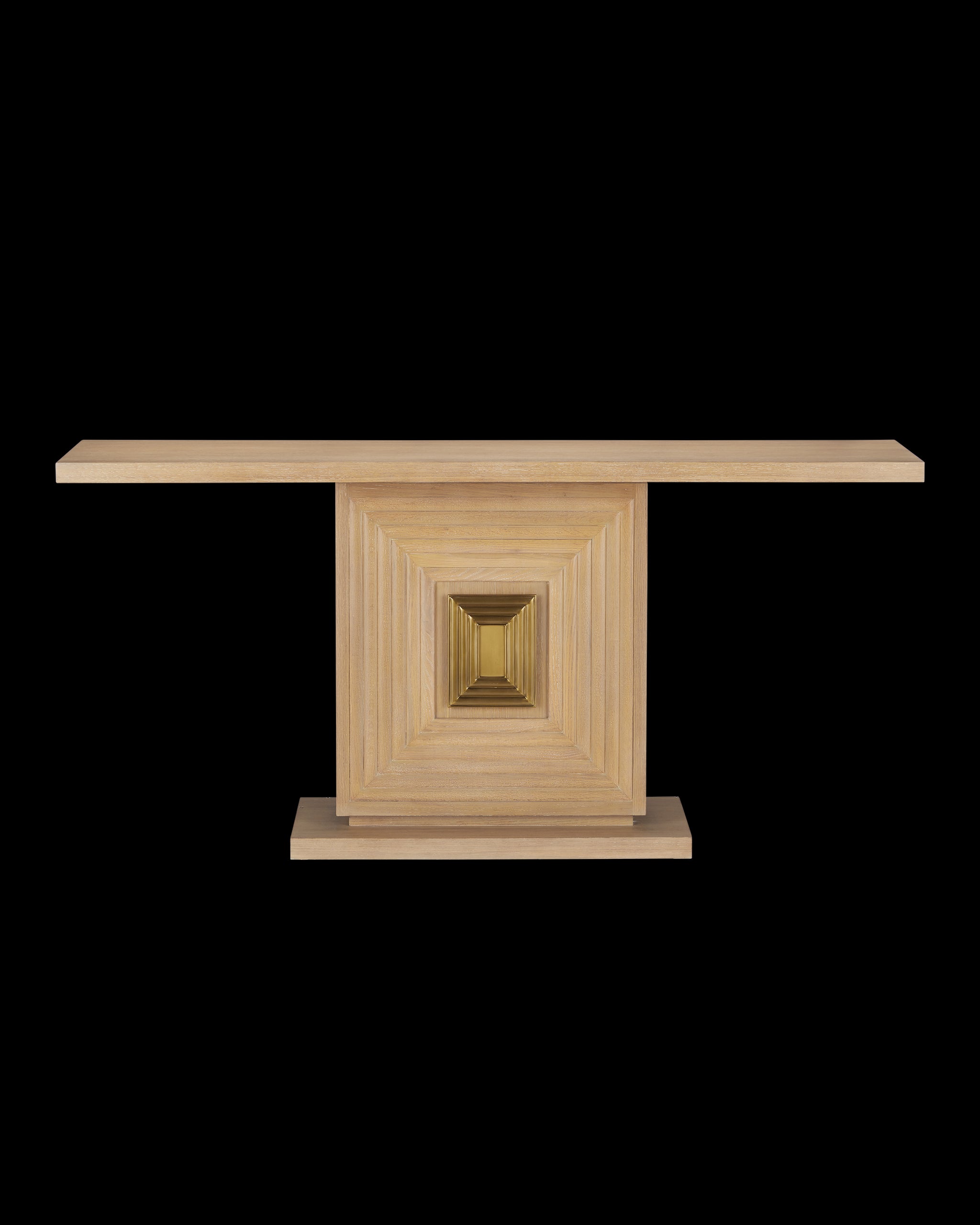 Currey & Company Morombe Washed Oak Console Table