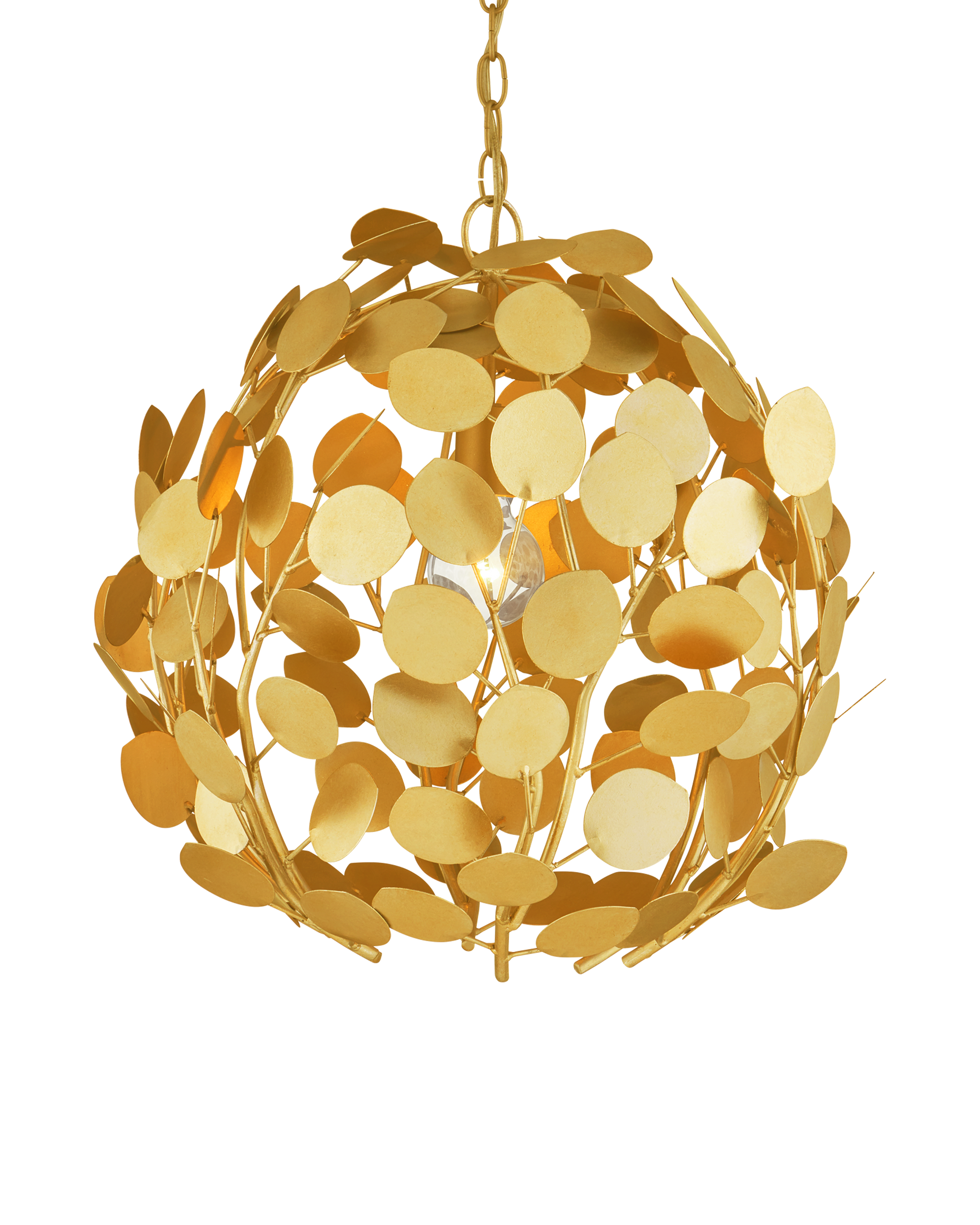 Currey & Company Lunaria Gold Orb Chandelier