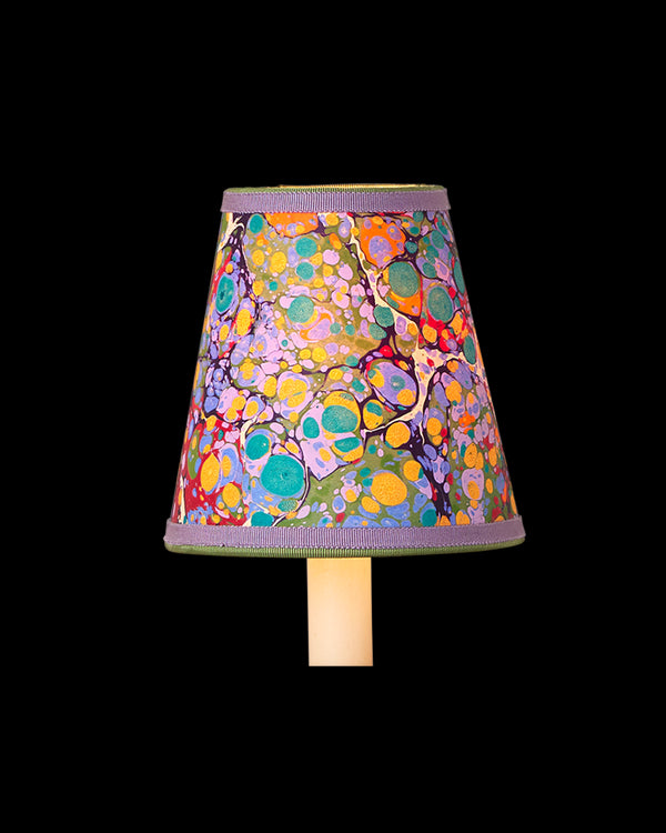 Currey & Company Marble Multi Color Paper Tapered Chandelier Shade