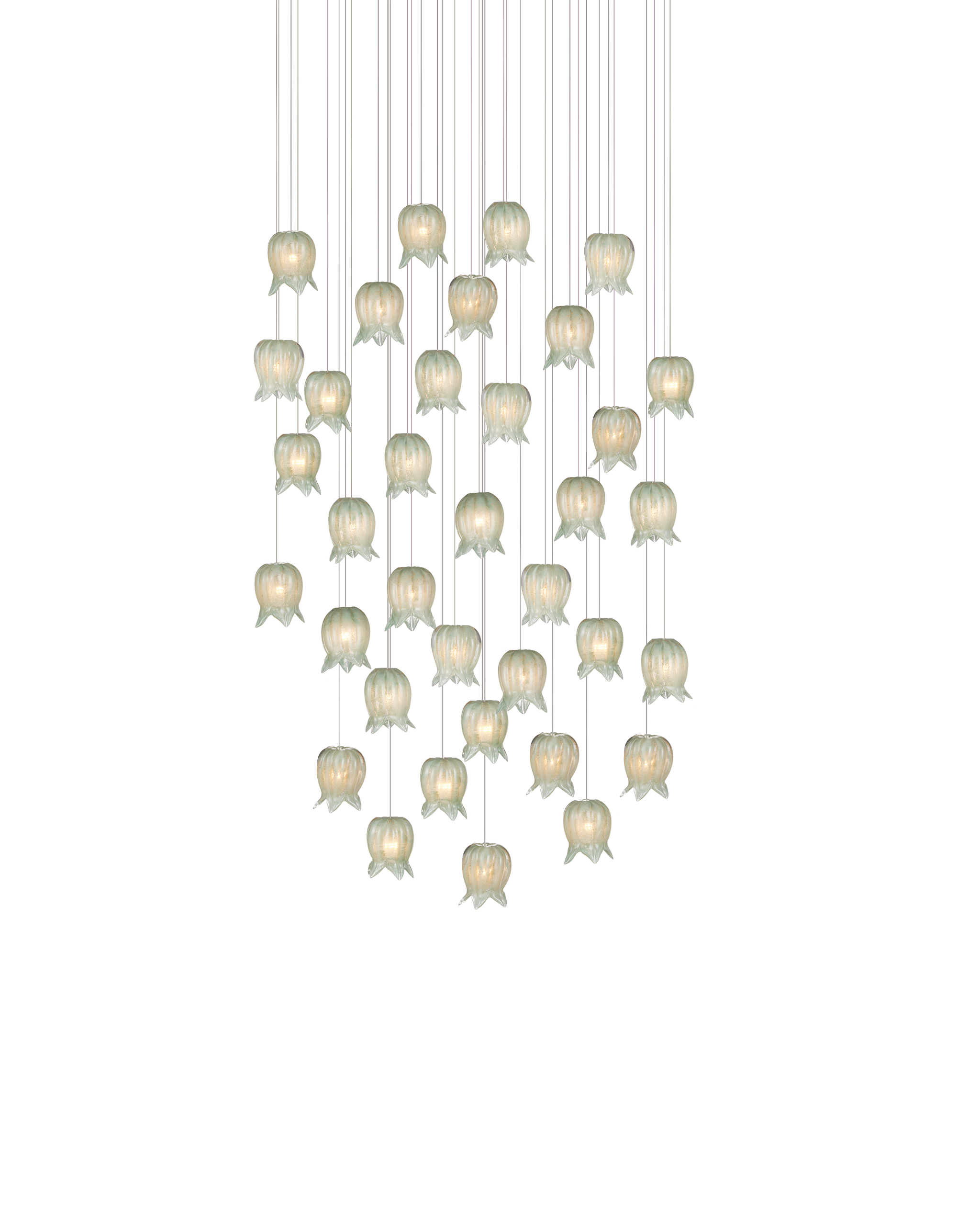 Currey And Company Polpo 36 Light Round Multi Drop Pendant