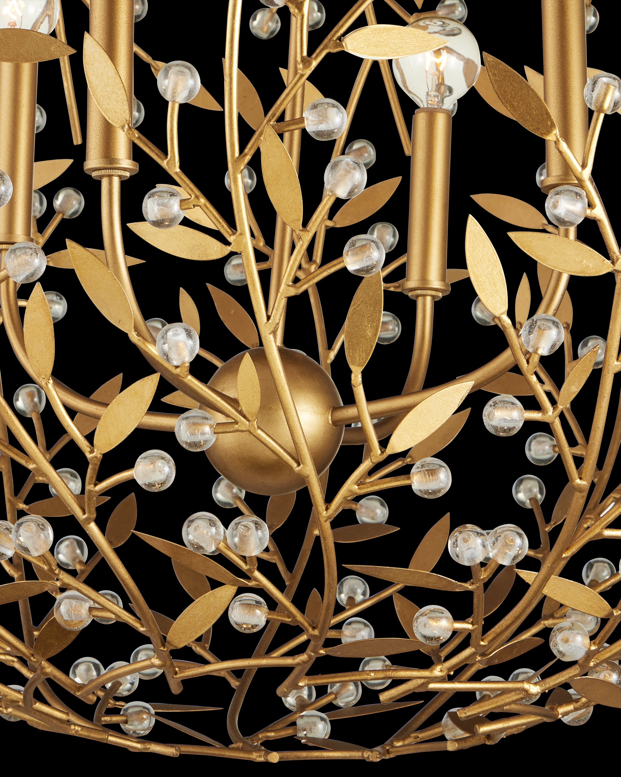 Currey & Company Secret Garden Gold Orb Chandelier