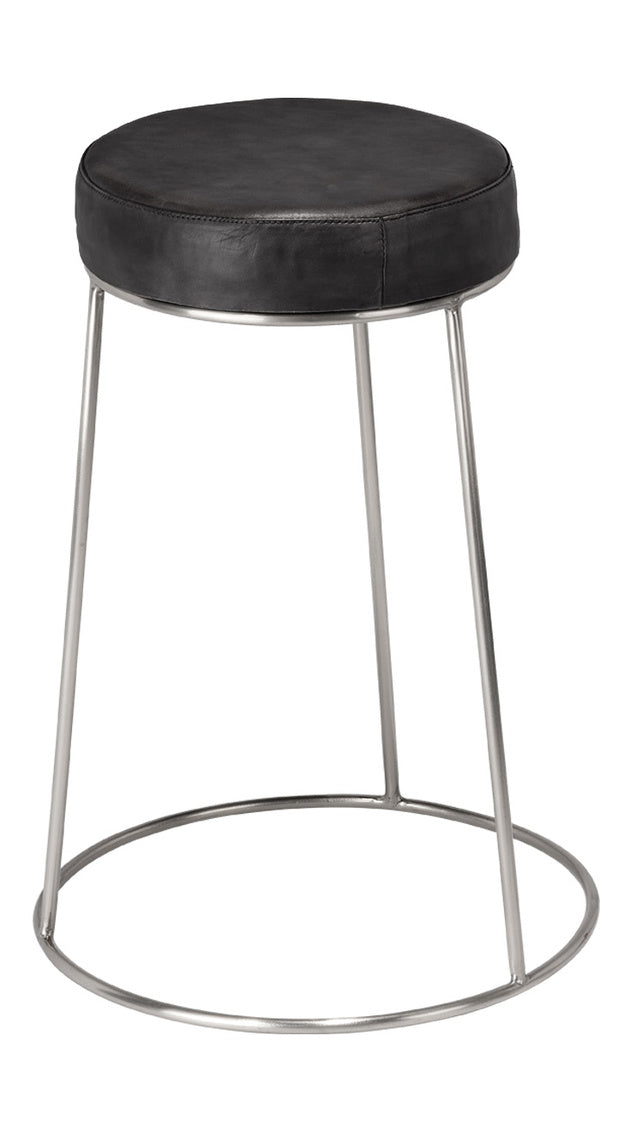 Henry Round Leather Counter Stool Lifestyle by JY