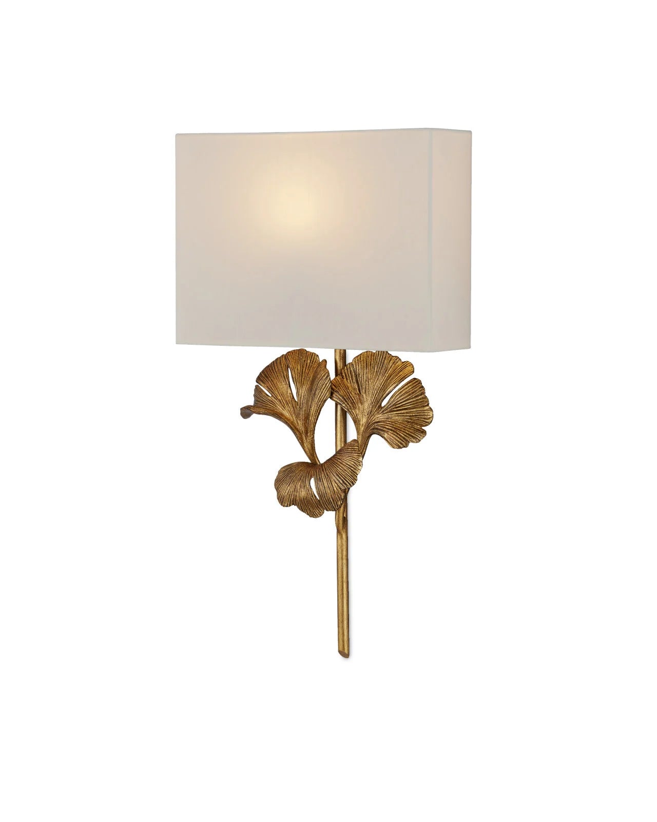 Currey & Company Gingko Gold Wall Sconce