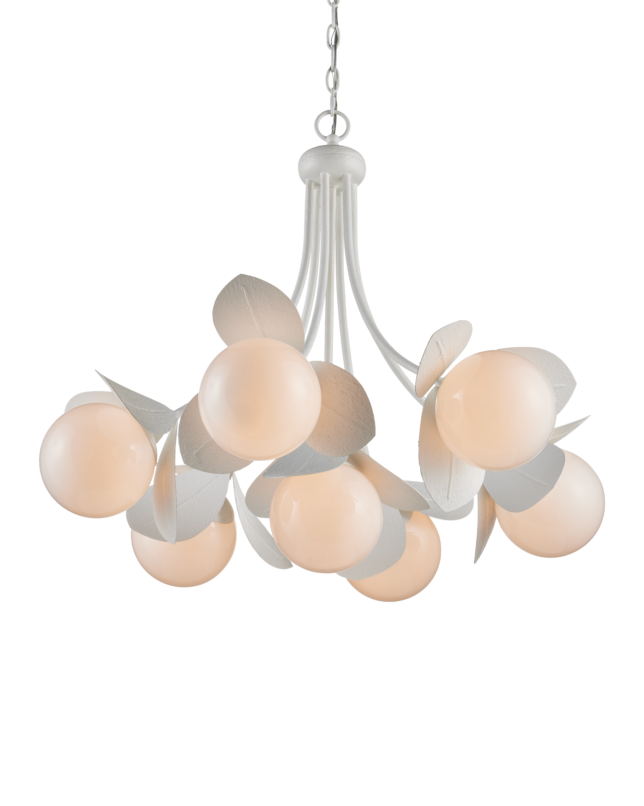 Currey & Company Effloresce White Chandelier