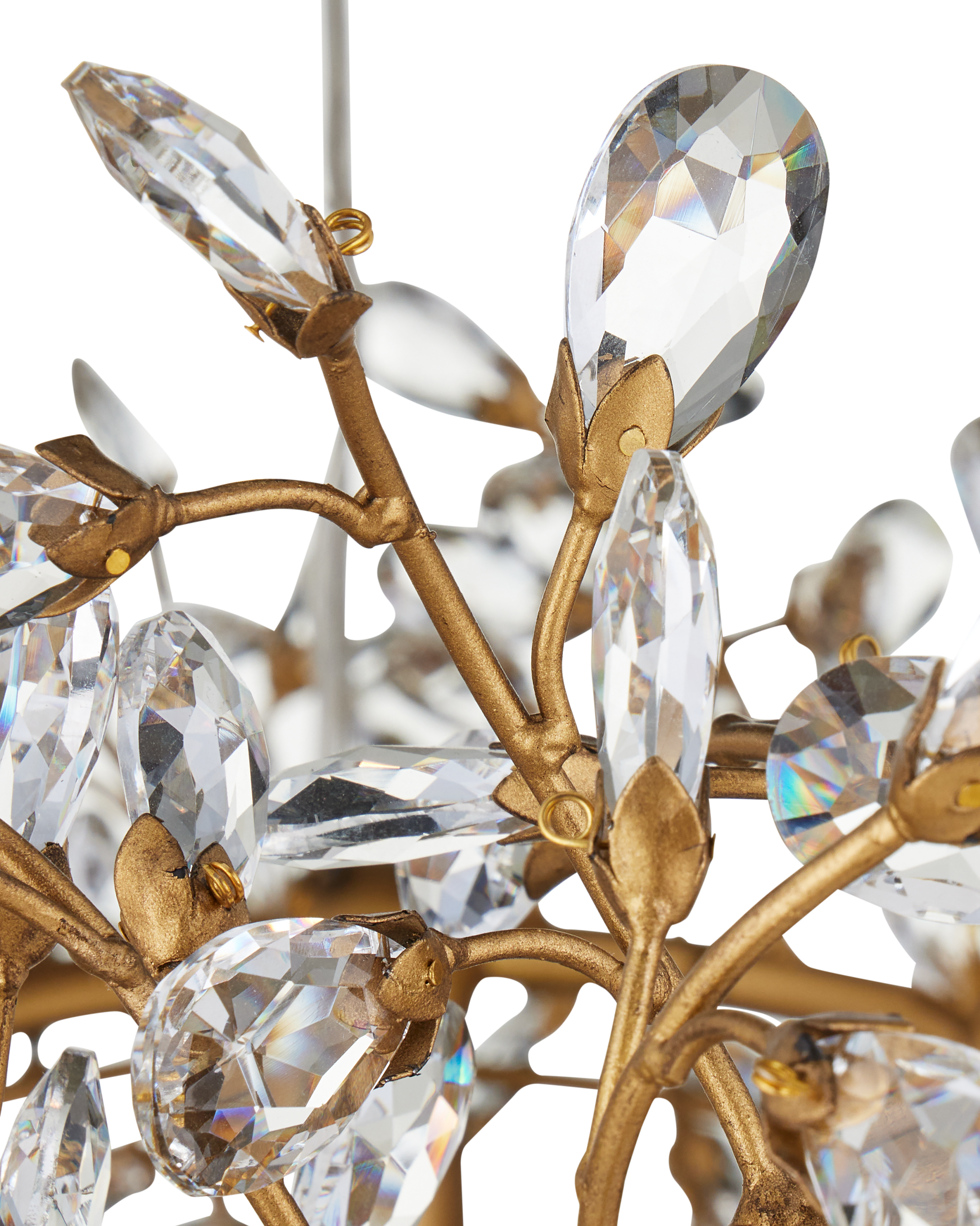 Currey & Company Crystal Bud Large Ring Chandelier
