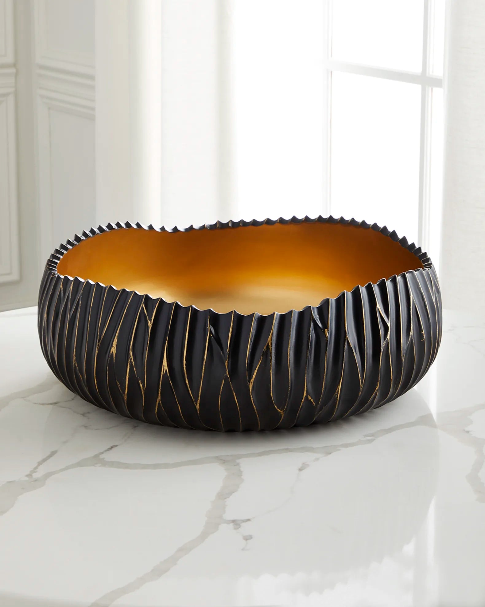 Dana Decorative Bowl with Gold Accents by Old World Designs