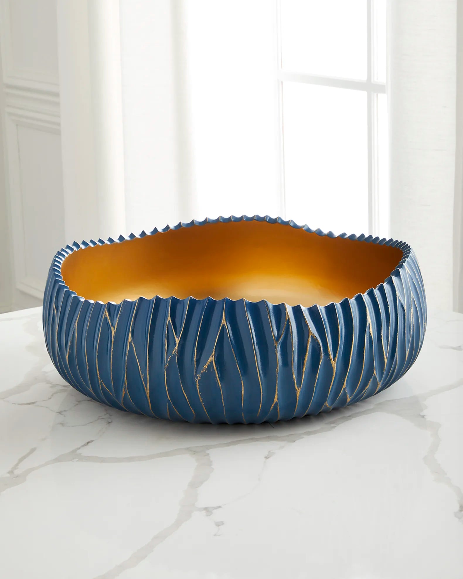 Dana Decorative Bowl with Gold Accents by Old World Designs