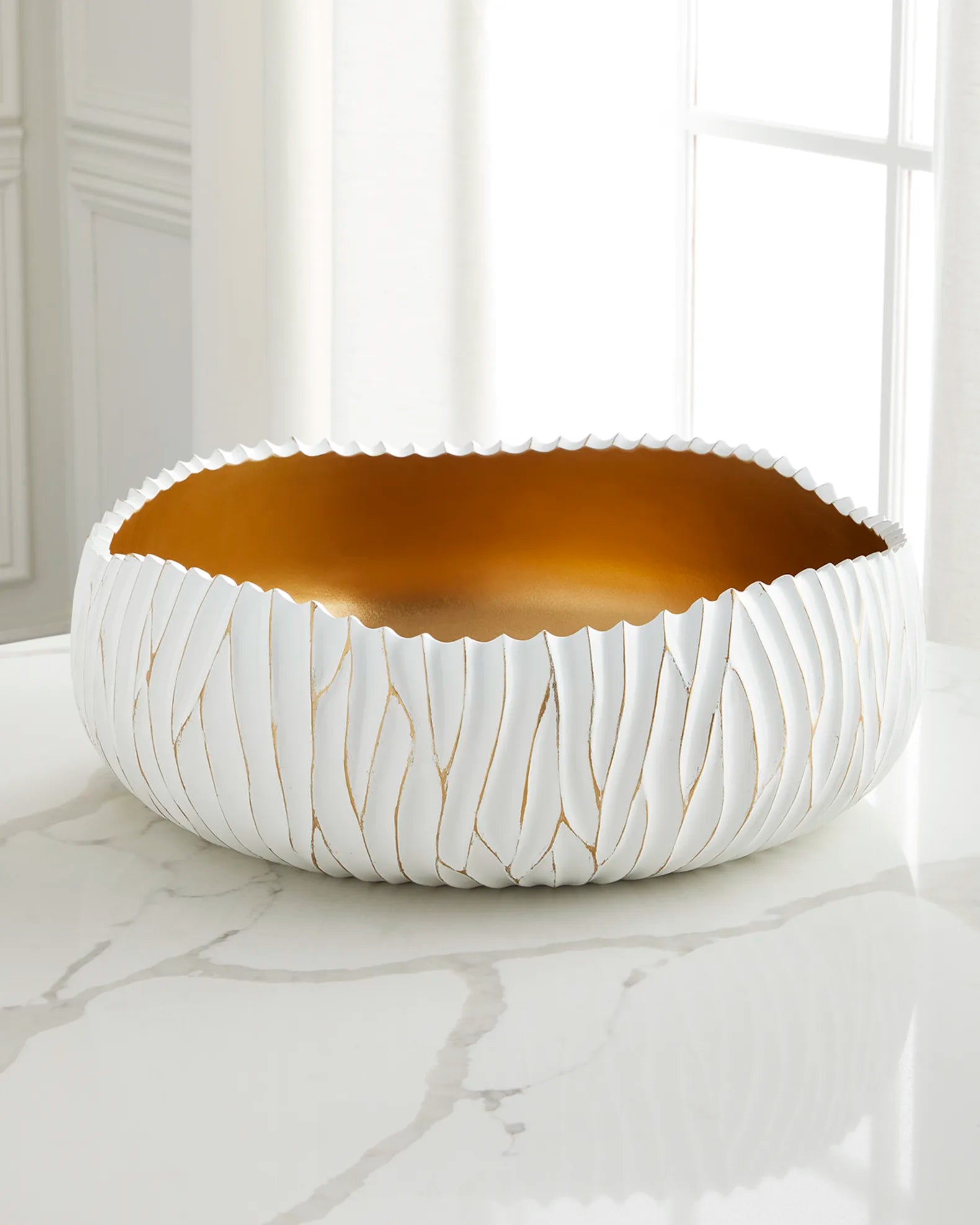 Dana Decorative Bowl with Gold Accents by Old World Designs