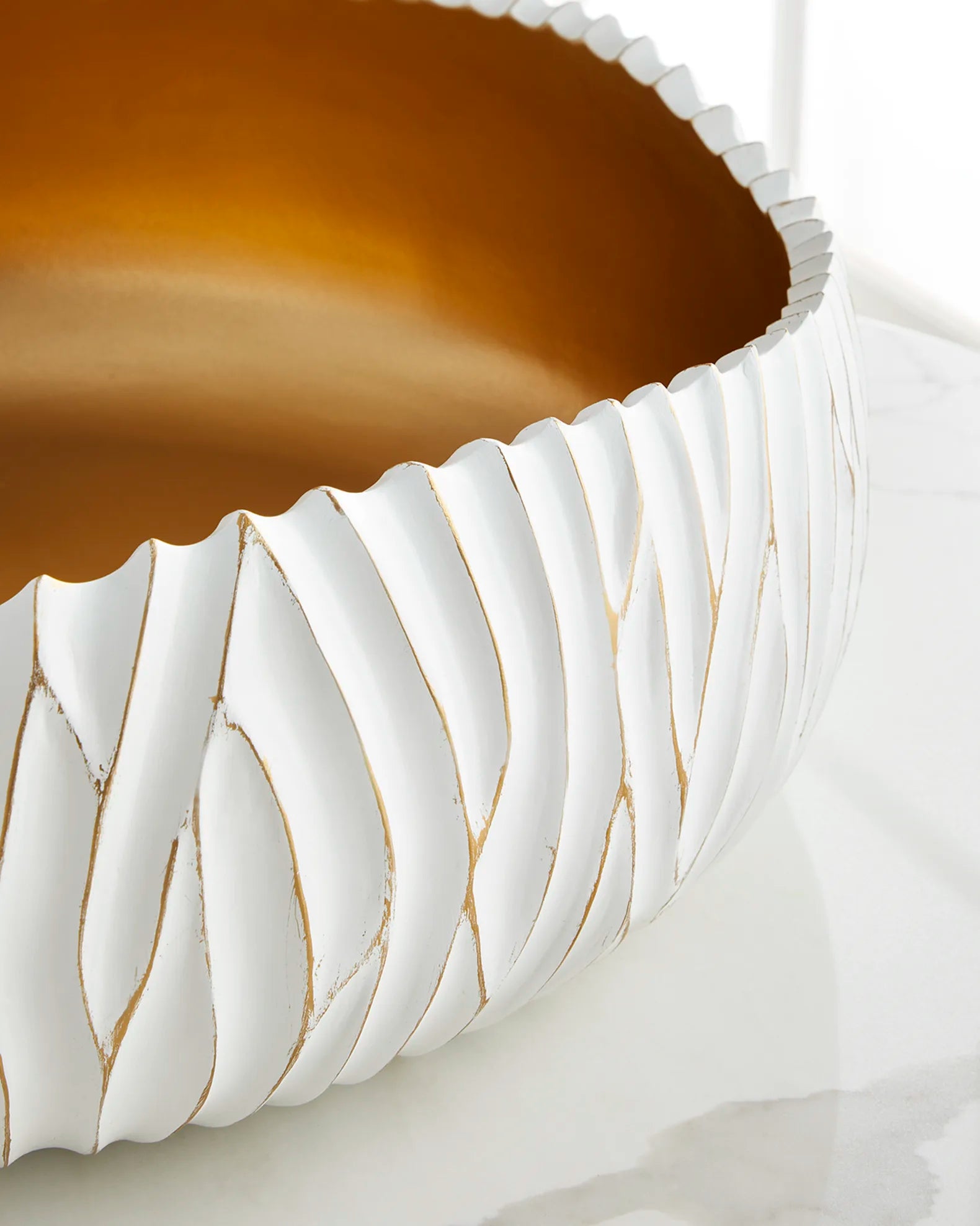 Dana Decorative Bowl with Gold Accents by Old World Designs