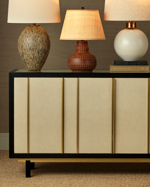 Currey & Company Deanna Raffia Credenza