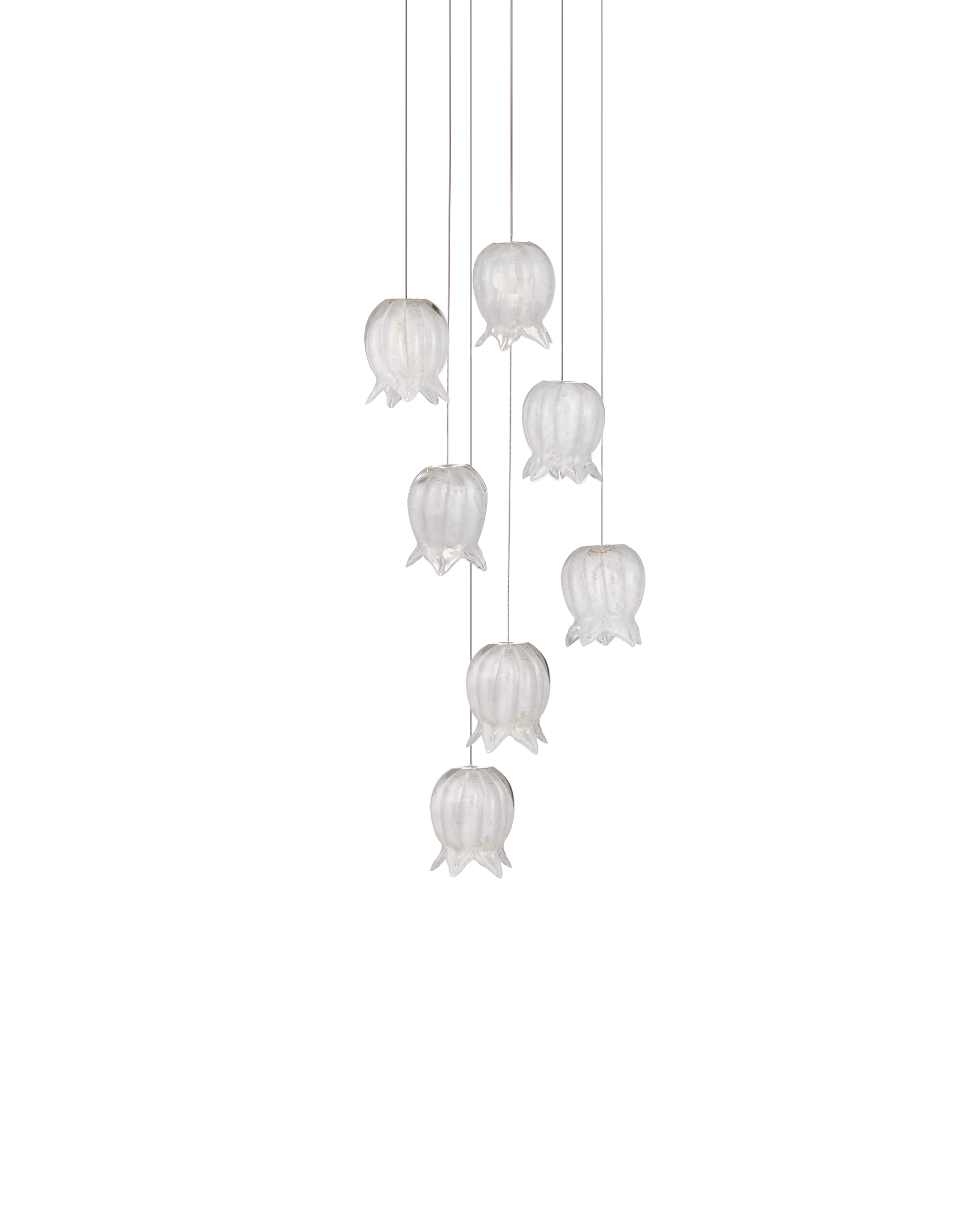 Currey And Company Polpo 7 Light Round Multi Drop Pendant