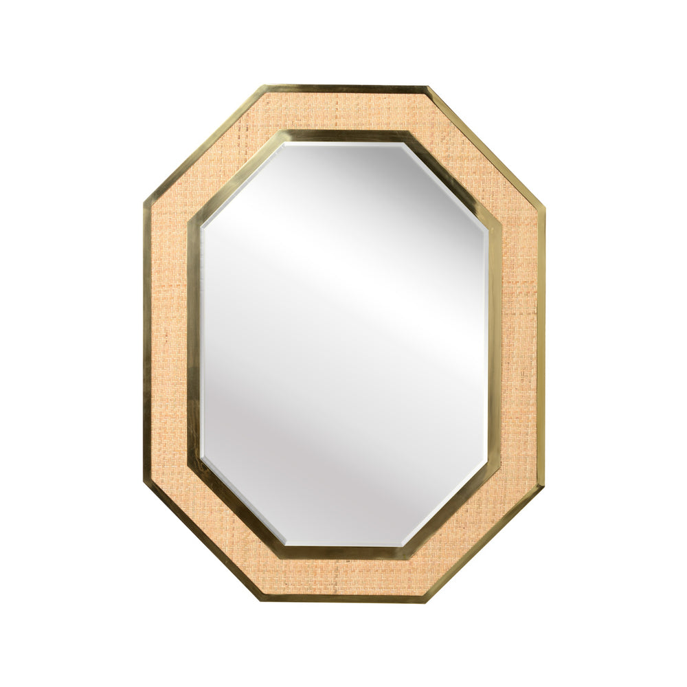 Wildwood Dunbar Brass And Cane Mirror